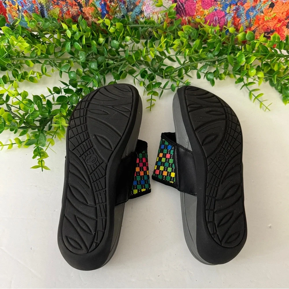BareTraps Dasie Platform Rebound Sandals Black Bright Multi Size 9M